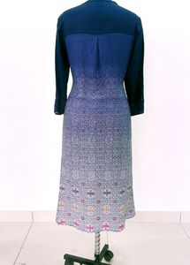 Blue Patterned Kurti Dress