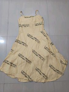 New Typographic Dress And Long Shrugs Set