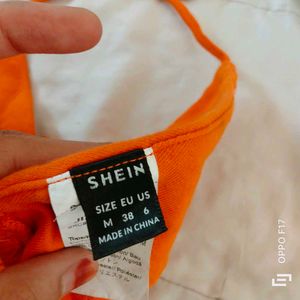 Orange Triangle Bikini Top