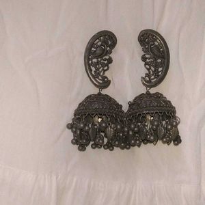 ✨Vintage Silver Jhumka Earrings💜
