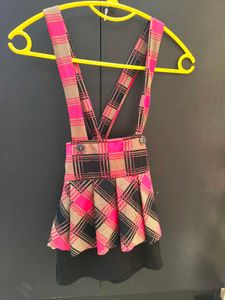 Cute Girls Plaid Outfit, Party Wear For Baby Girl