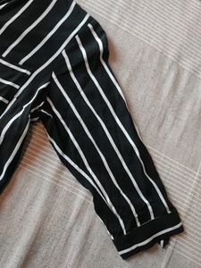 Women Striped Formal Button Down Shirt
