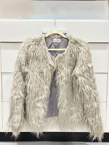 Luxury Grey Fur Coat
