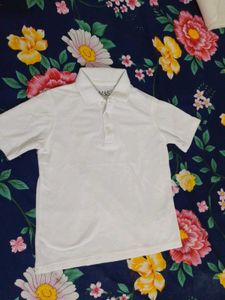 White M&S Polo Shirt