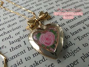 Heart Locket Hand painted Necklace