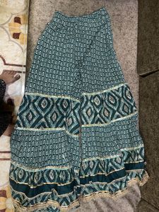 Teal &amp; Gold Embellished Salwar Kameez