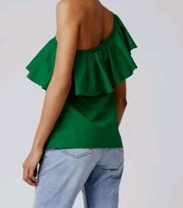 New Warehouse One Shoulder Ruffle Top