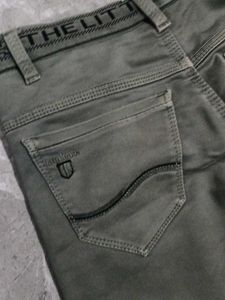 Olive Green Slim Fit Jeans