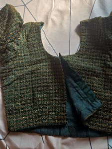 Elegant Green Embellished Blouse