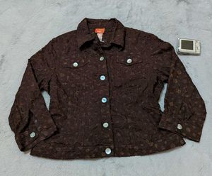 Heart of Palms brown lace jacket