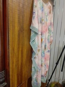 LOW PRICE SALE Crepe Floral Printed Kaftan Dress