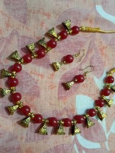 Red &amp; Gold Jewelry Set