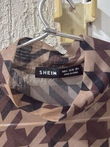 Houndstooth Sheer Top