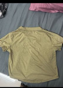 Olive Green Polo Top