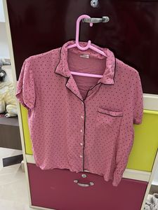 Pure Cotton Night Wear Set Shorts For M&amp;L