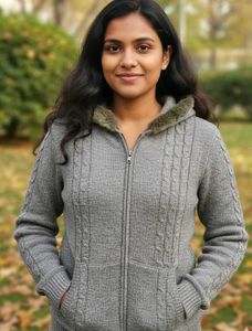 New Imported Gray Zip-Up Hoodie