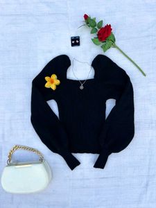 black beautiful winter top