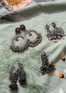 oxidised Earring Set