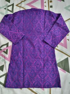 Boys&#39; Purple Kurta Pajama Set