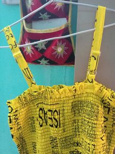 Yellow Printed Sundress