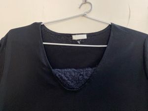 Black Lace Trim Top