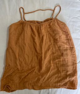 Mustard Tank Top with Back Design