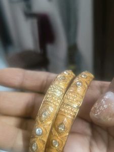 Vintage Gold Tone Kangan  Set Anti tarnish