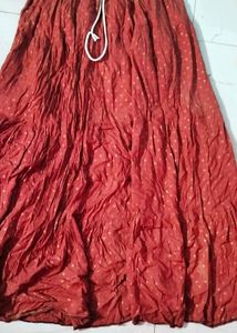 Long Skirt Brown Colour