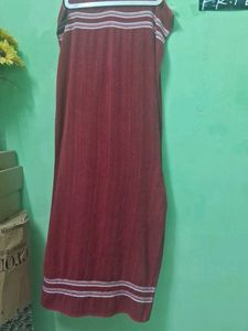 Maroon Striped Towel