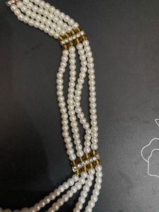 Royal White Moti Long Neclace