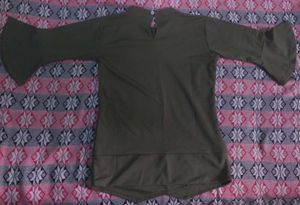 Casual Olive Green Top