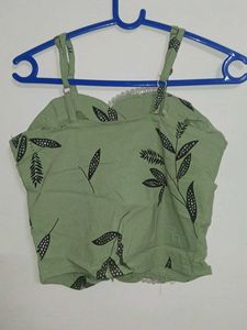 Cute Green Floral pant top and shrug