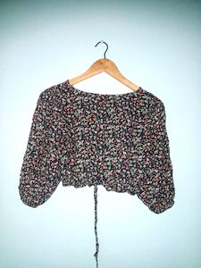 Cute Floral Printed Crop Top (Women&#39;s)