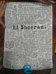 Ed Sheeran Lyric Poster