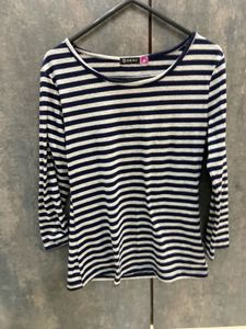 Striped 3/4 Sleeve Top