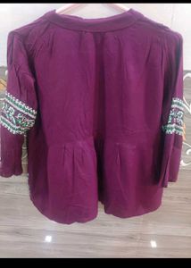 Printed Purple Top