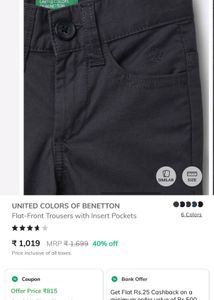 UCB FLAT FRONT PANT-grey