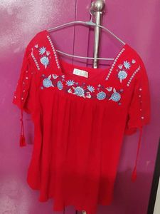 Red Colour Stylish Top
