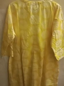 Yellow Cotton Kurti