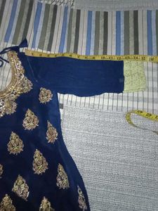 Elegant Green And Blue Lehanga