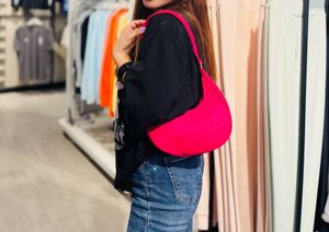 Hot Pink Baguette Bag