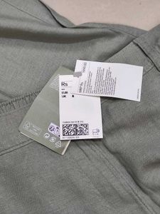 H&amp;m Sage Green Linen Blend Trouser