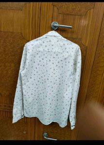 Floral Print White Casual Shirt