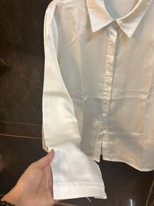 White Satin Finish Shirt