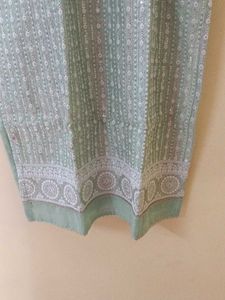 Light Blue Sequin Embellished Kurti