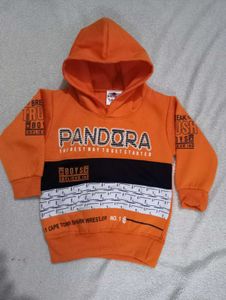 ❗ FREE DELIVERY❗New Woollen Boys Orange Hoodie Set