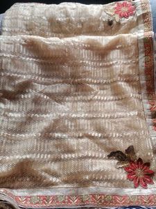 Heavy Border Net Saree