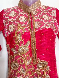 Elegant Pink &amp; Gold Salwar Kameez