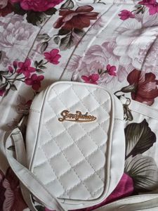White Quilted Crossbody Bag