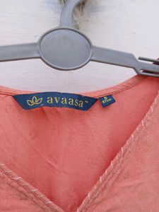 AVAASA PEACH KURTHI TOP | Size - S 87cm - ₹99 Only
